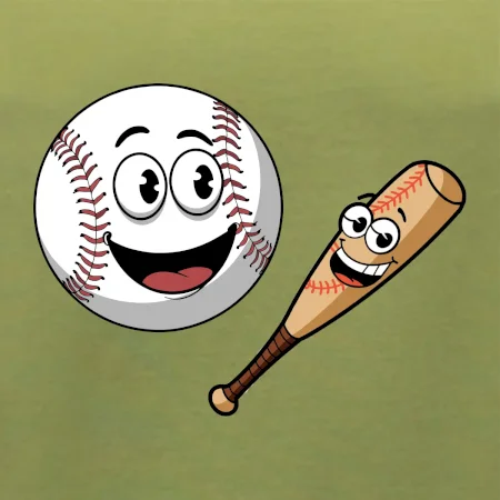 Parové tričko - baseballová raketa a loptička