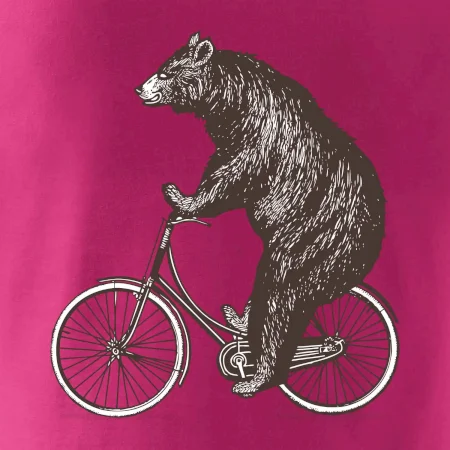 Medveď na bicykli