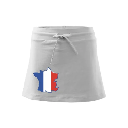 Francúzska vlajka mapa obrys