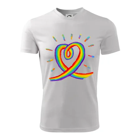 Srdce pride dúha kreslená