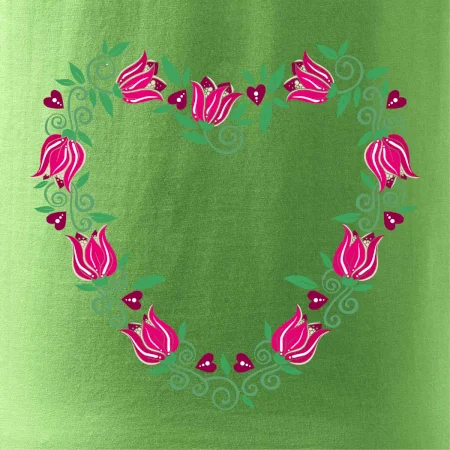 Červené tulipánové srdiečko (Pecka design)