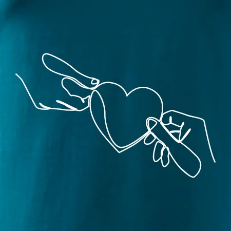 Dve ruky a srdce jedným ťahom