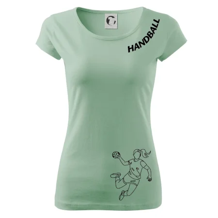 Handball nápis šikmo - dievča
