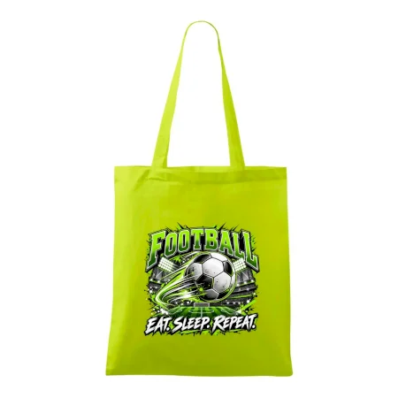 Futbalová lopta a štadión eat sleep repeat