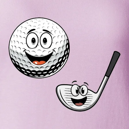 Parové tričko - Golfová palica a loptička