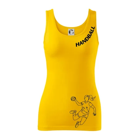 Handball nápis šikmo - dievča