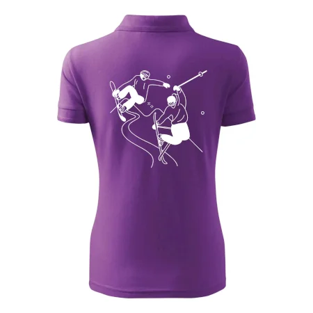 Lyžovanie - kreslené obrázok