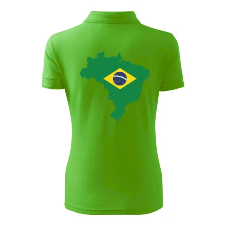 Brazília vlajka v mape
