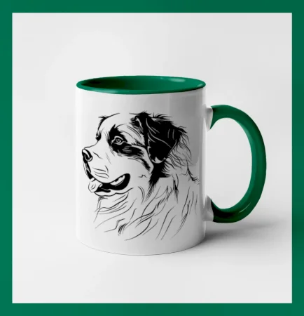 Bernský salašnícky pes čierna kresba