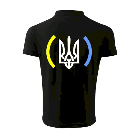 Ukrajina trojzubec s farbami