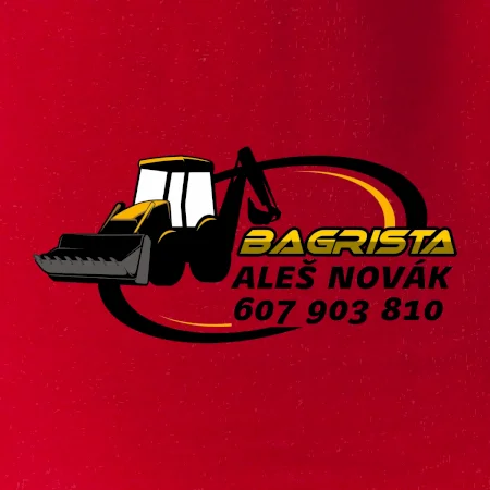 Bagrista v kruhu - vlastný nápis