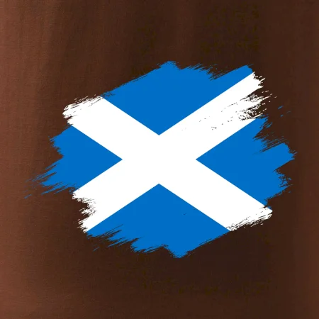 Škótska vlajka kreslená štetcom