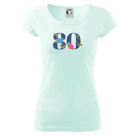 Kvetinové číslo kreslené - 80