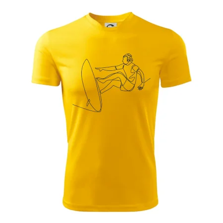 Surfer na vlne jedným ťahom