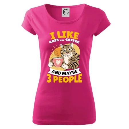 I like cats and coffee and maybe 3 people