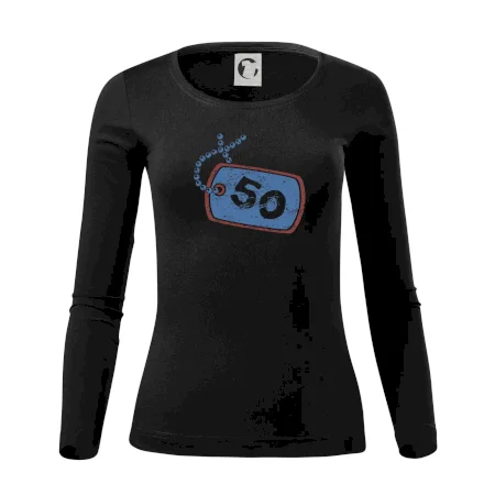 50 na krku štítok