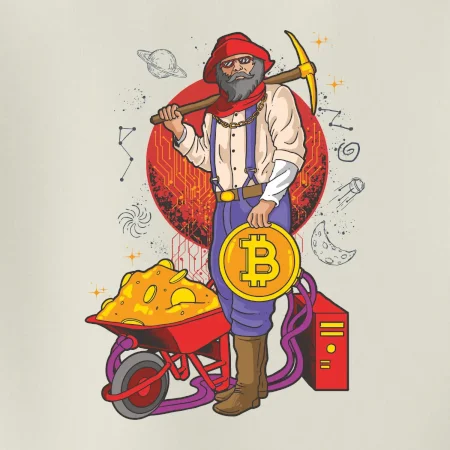 Baník ťaží Bitcoiny