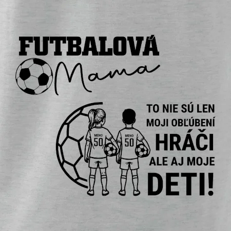 Futbalová mama - syn a dcéra (vaše meno a číslo)