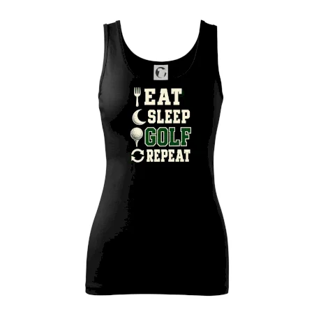 Eat sleep golf repeat typografie