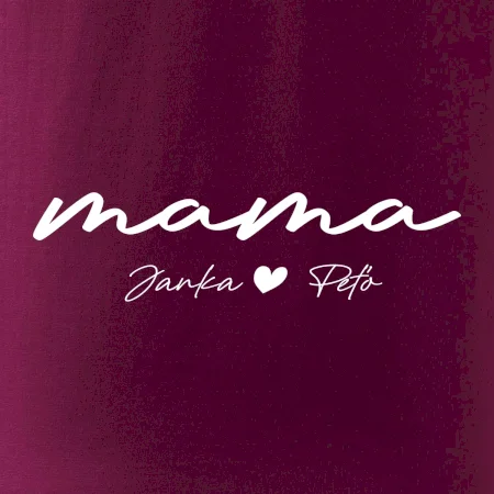 Mama - tričko menami deti písacie