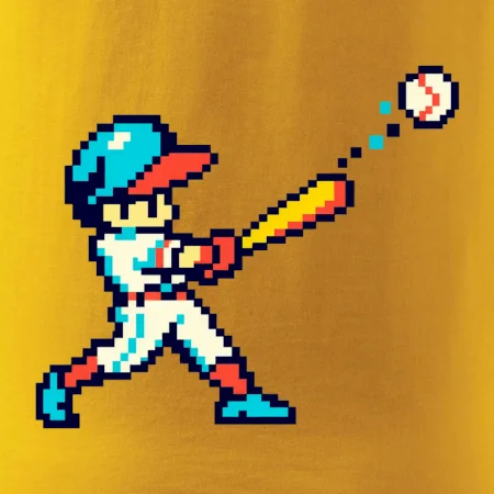 Baseballový hráč pixel art