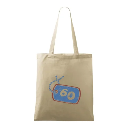 60 na krku štítok