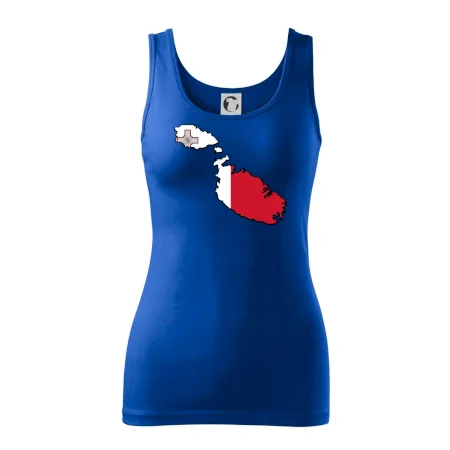 Mapa Malta s vlajkou