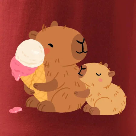 Kapybara so zmrzlinou