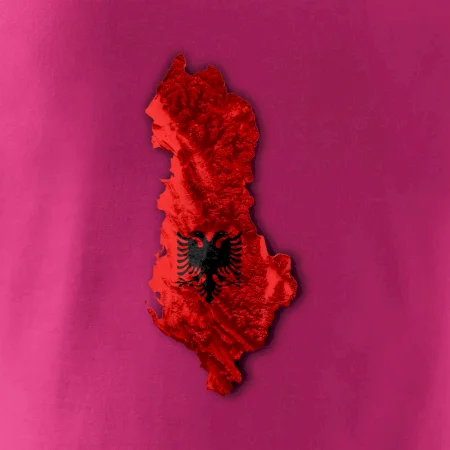 Mapa Albánsko reliéf hôr