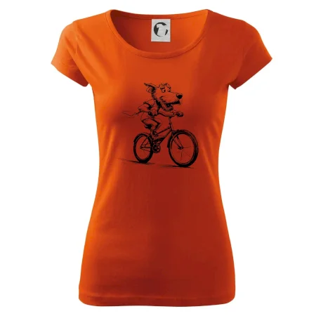 Pes na bicykli