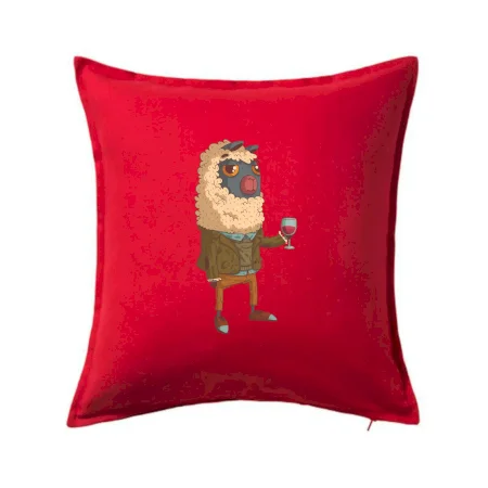 Alpaka s vínom muž