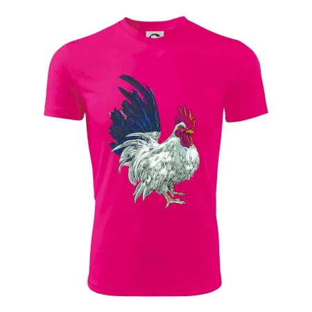 Kohút kreslený biely