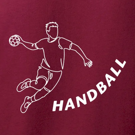 Handball nápis šikmo
