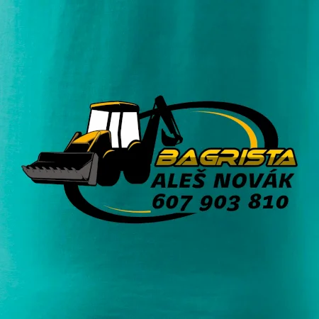 Bagrista v kruhu - vlastný nápis