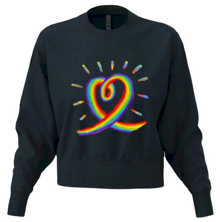 Srdce pride dúha kreslená
