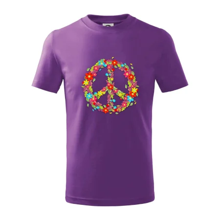 Peace symbol červené kvety