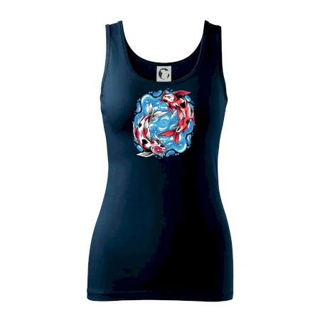 Yin & Yang Koi kapor - červený