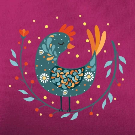 Folklór - sliepky s margarétkami