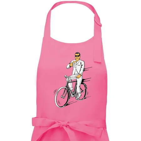Gentleman na bicykli s pivom