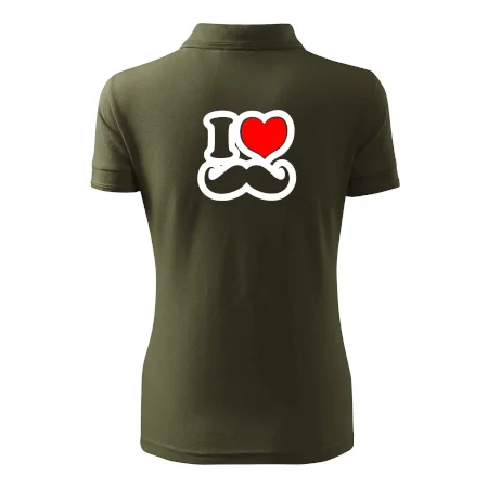 i love mustache - obrys