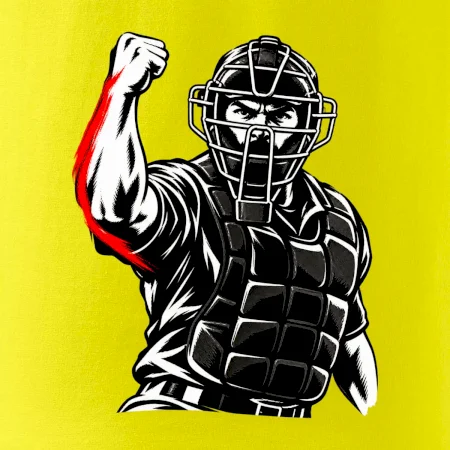 Baseballový rozhodčí signalizuje strike