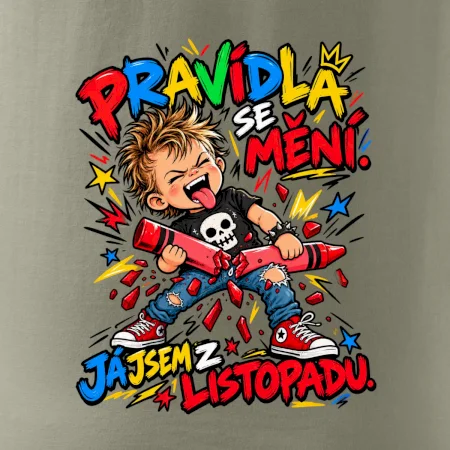 Pravidlá sa menia novembrový rebel so zlomenou pastelkou