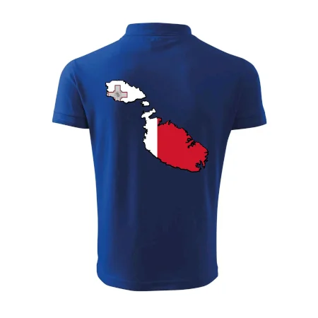 Mapa Malta s vlajkou