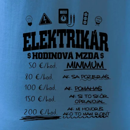 Hodinová mzda elektrikár