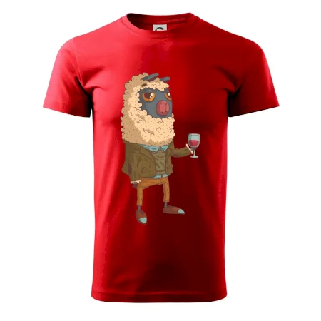 Alpaka s vínom muž