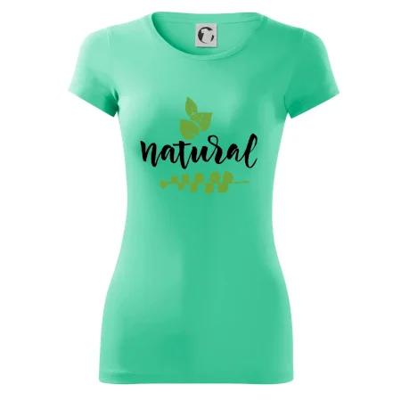 Natural - nápis v listoch