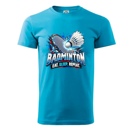 Bedmintonová raketa s košíčkom eat sleep repeat