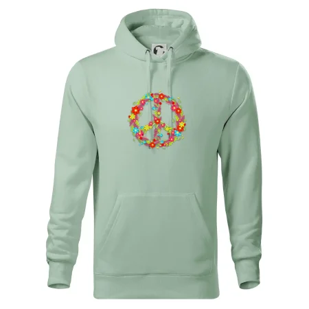 Peace symbol červené kvety