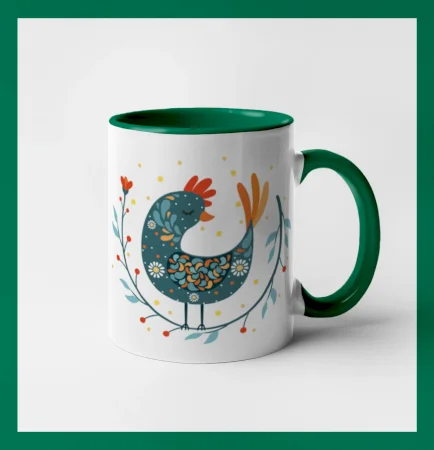 Folklór - sliepky s margarétkami