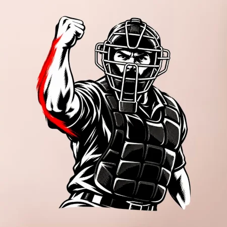 Baseballový rozhodčí signalizuje strike